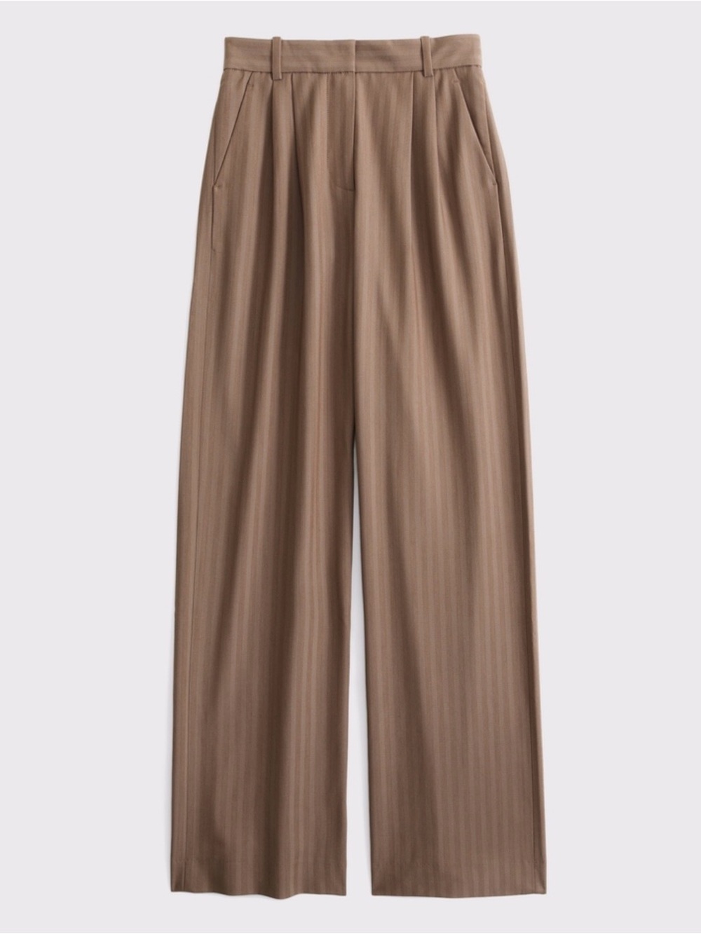 Abercrombie & Fitch Sloane Tailored Wide Leg Pant in Brown Texture - 31 Short